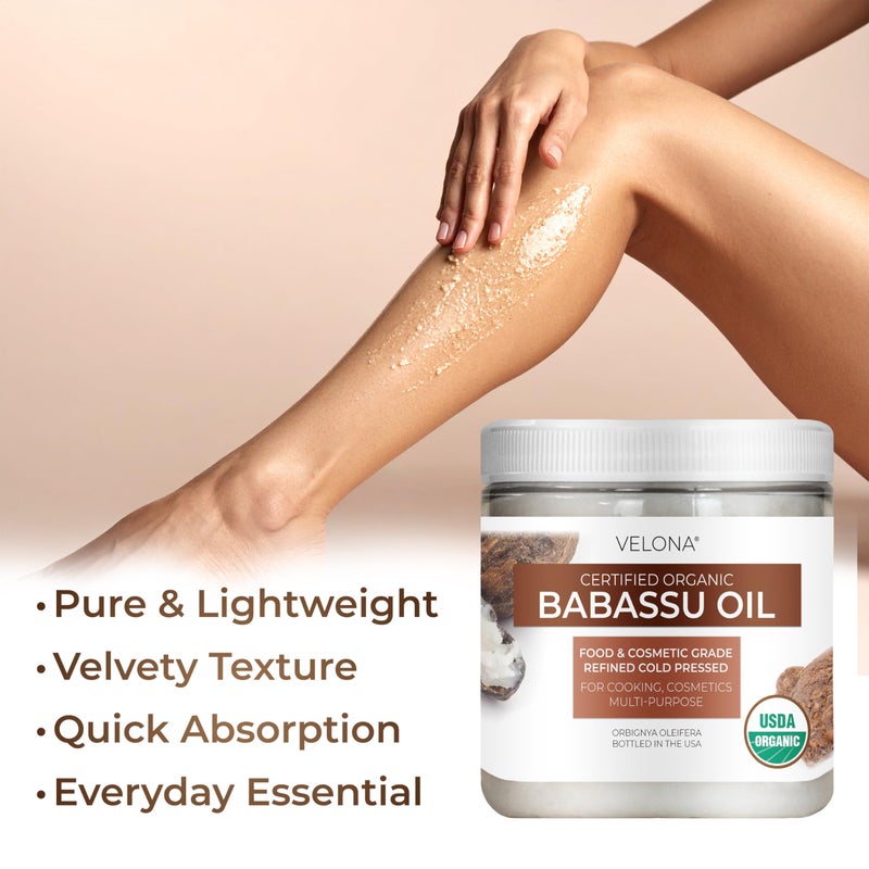 velona Babassu Oil USDA Certified Organic - 8 Fl Oz | 100% Pure and Natural Carrier Oil | Refined, Cold Pressed | Face, Hair, Body & Skin Care and Cooking | Use Today - Enjoy Resultsâ€¦ - Image 5